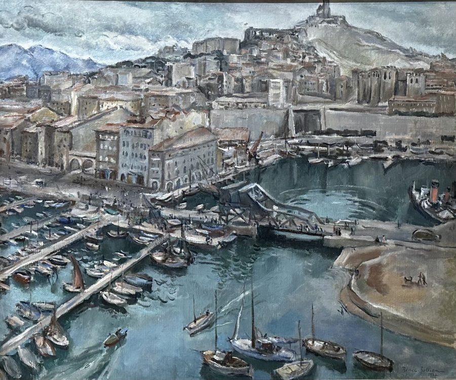 Le Port de Marseille by Renée Jullien, oil on canvas, 65 × 54 cm